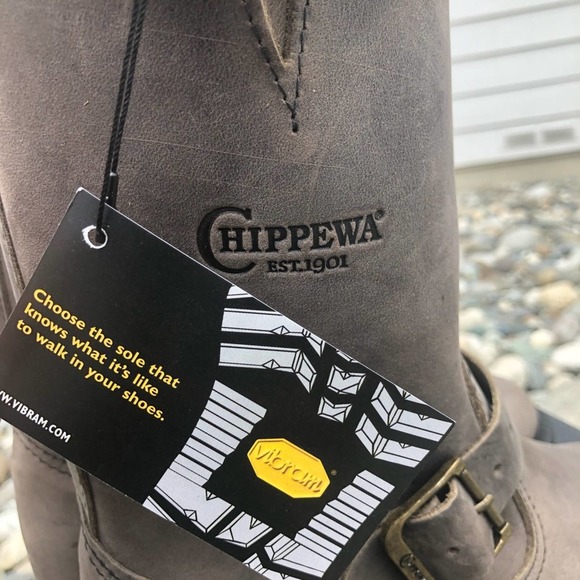 Chippewa 11" Grey Crazy Horse Ladies Engineer Boot - Picture 7 of 12